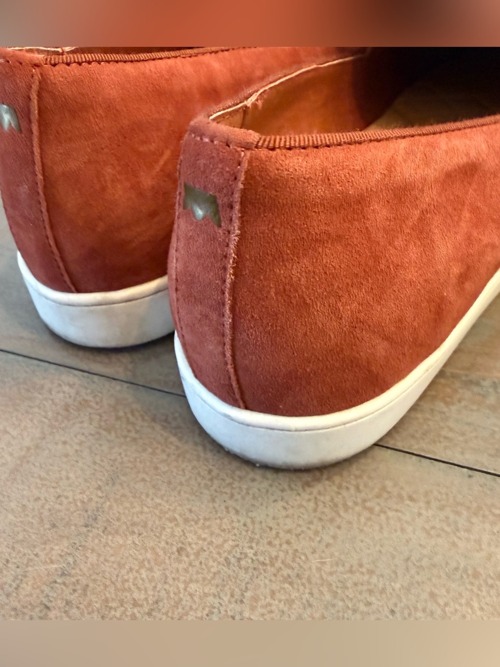 Birdies The Swift Slip-On Sneaker Suede Leather Flats Size 9.5 Nutmeg Orange - Picture 5 of 8